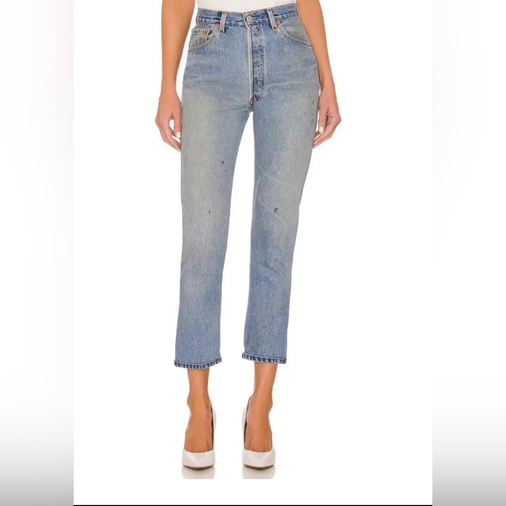 Re/Done 90s High Rise Crop Ankle Jeans - 25